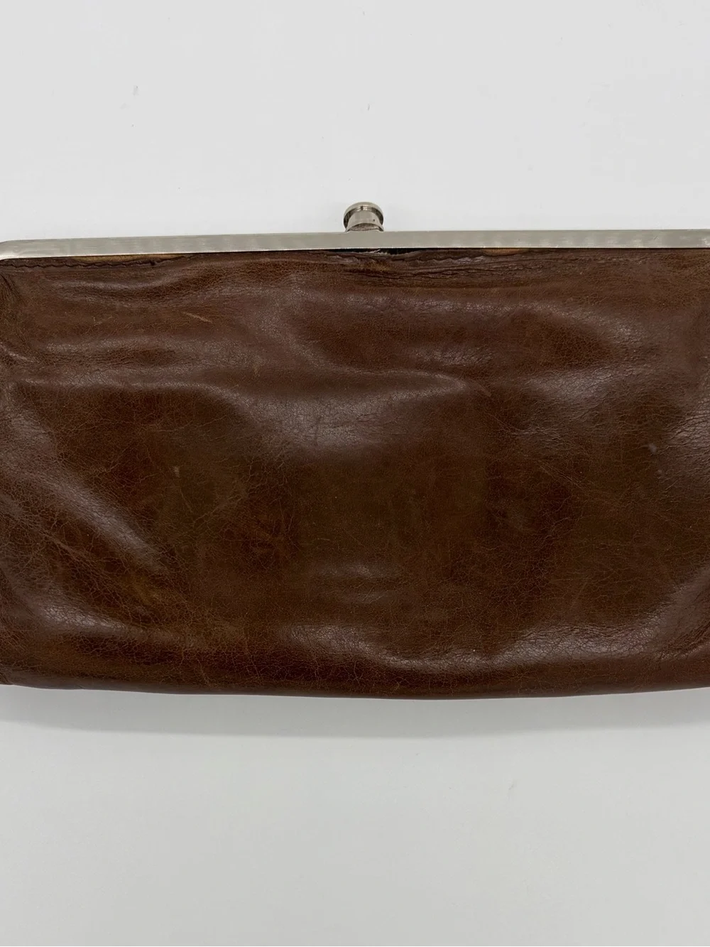 HOBO Brown Leather Frame Clutch